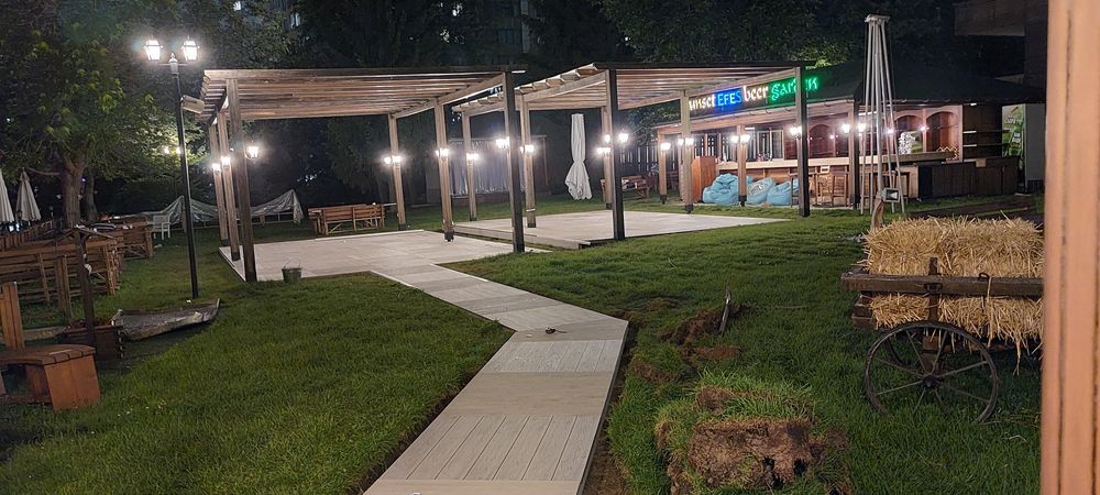 Терраса из ДПК, декинг терраса Алматы