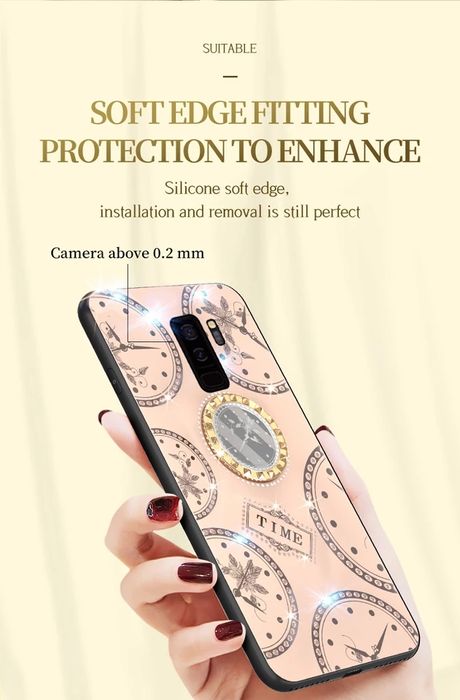 Husa cu inel rotativ " Clock " Samsung  S10 ; S9 Plus