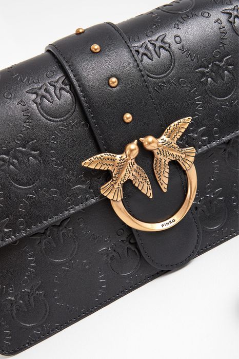 PINKO оригинална чанта от естествена кожа с кутия и противопрахова