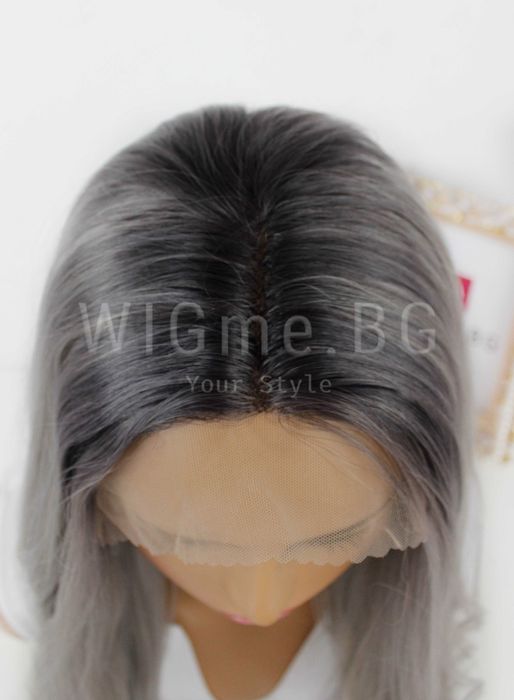 Дълга права пепелно руса лейс фронт перука Норма