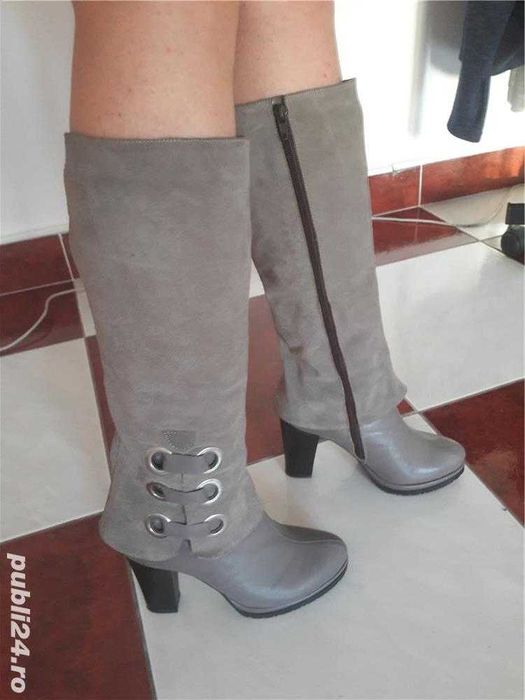 cizme dama elegante gri