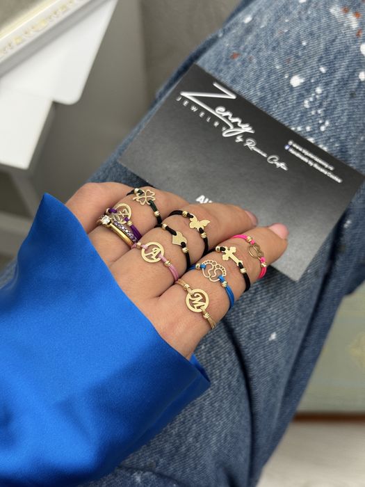 Inel snur reglabil si Aur de 14k