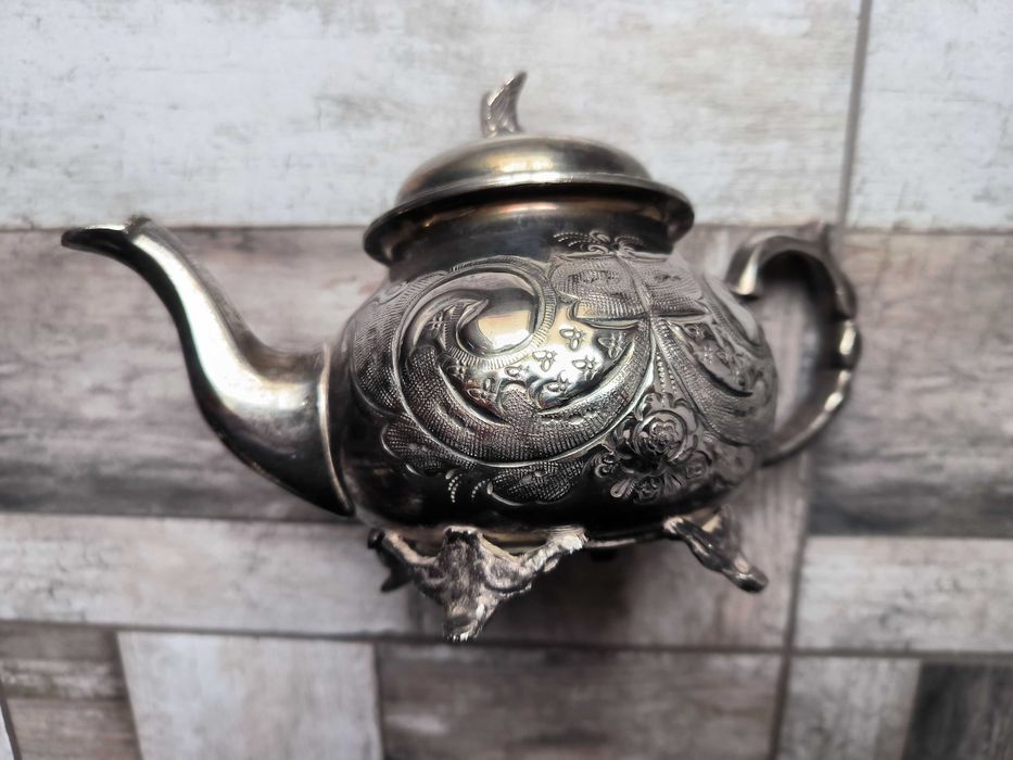 Старинен посребрен английски чайник/teapod - Антикварна стойност
