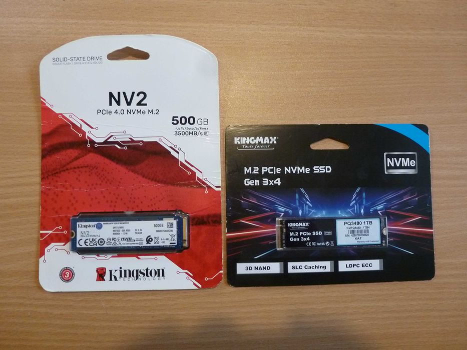 Нов 500 GB SSD Kingston NV2 PCIе 4.0 NVMe, TLC, с 3 години гаранция