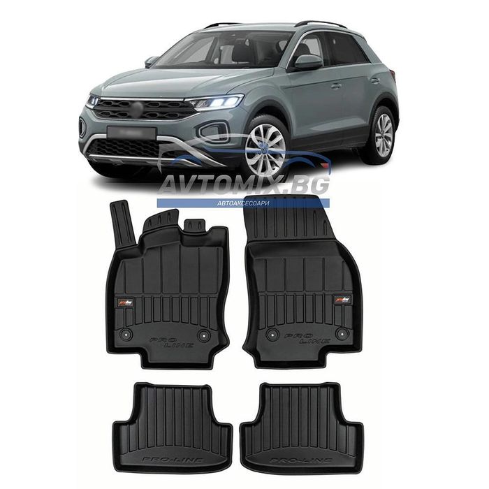 Гумени стелки зa VW T-Roc след 2022 г., ProLine 3D