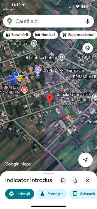 Teren intravilan Unțeni