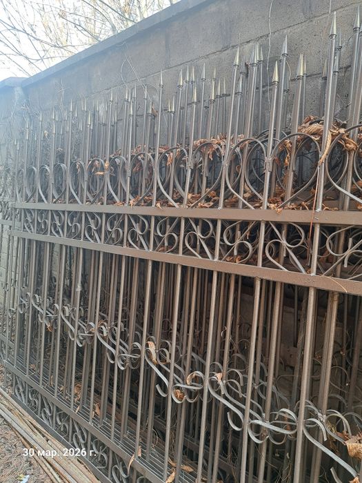 Забор кованный б/у