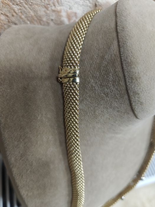 Lanț/ colier aur 14k43.3gr  cu diamante naturale (r)