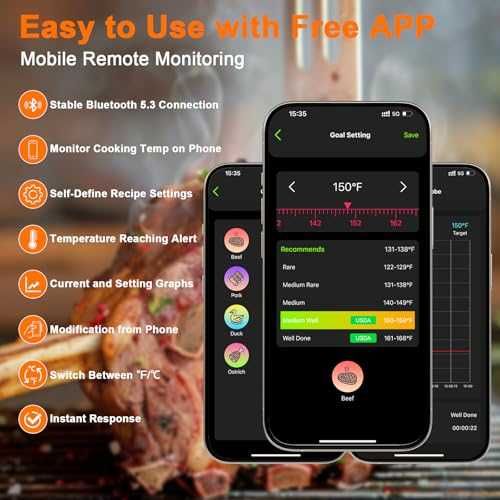Нов Безжичен термометър със сонда за месо BBQ пушилня фурна кухня дом
