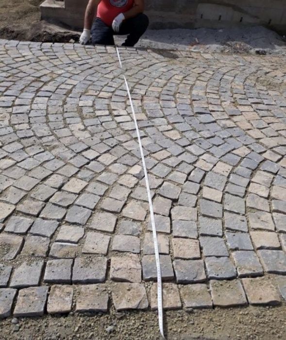 Piatra cubica Andezit, naturala trafic greu elegance, Montaj profesion