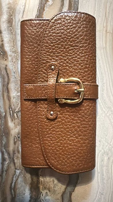 Portofel maro din piele naturala Musette ARNELA