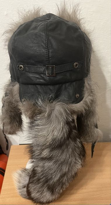 Шапка чернобурка с хвостом