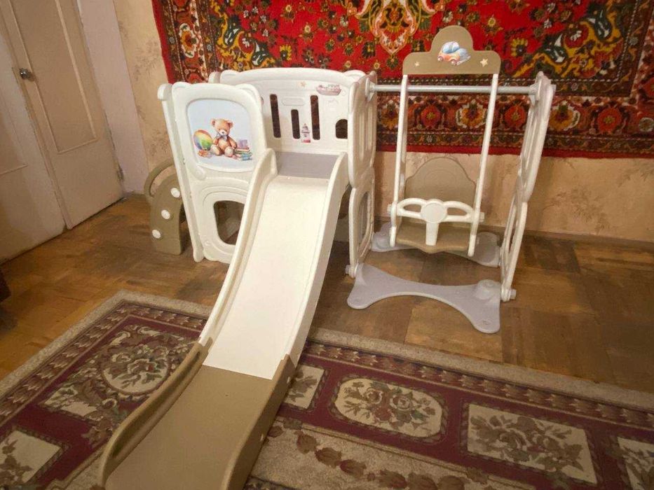 Детские качели с горкой