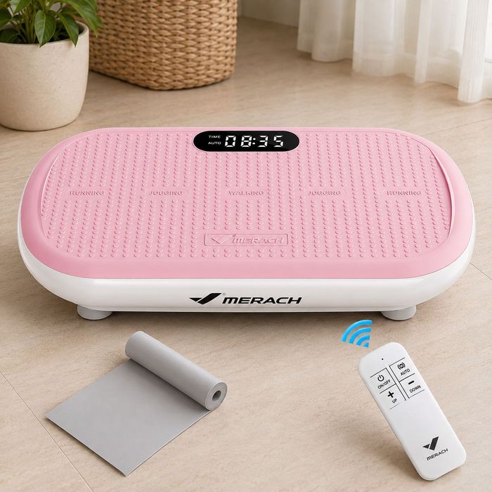 Platforma Vibratii Fitness Merach MR 2440P1 Pink Tonifiere 200W