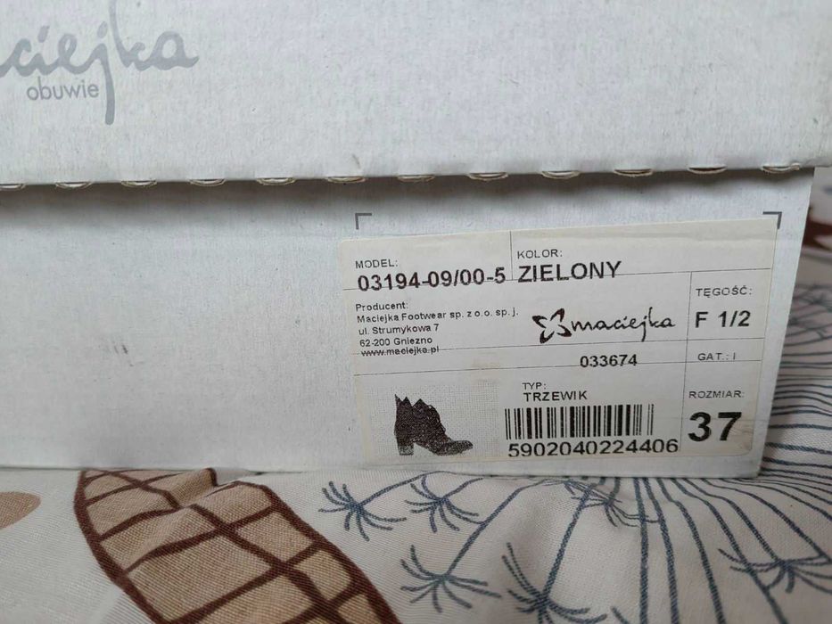 Продавам Дамски Обувки Maciejka, Зелени, Номер 37
