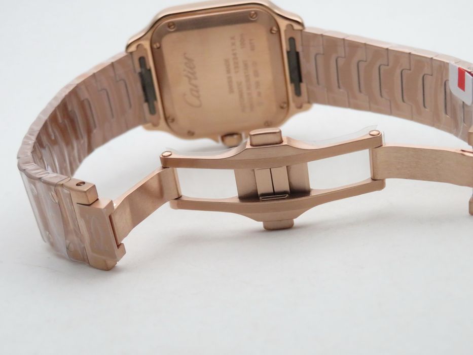 Cartier Santos de Cartier 35mm Дамски - Розово злато и диаманти - QC снимки