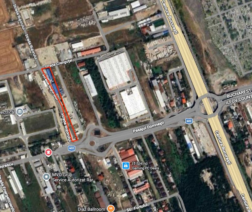 Pasaj Domnesti Teren 4725 mp 2 hale x 440 mp