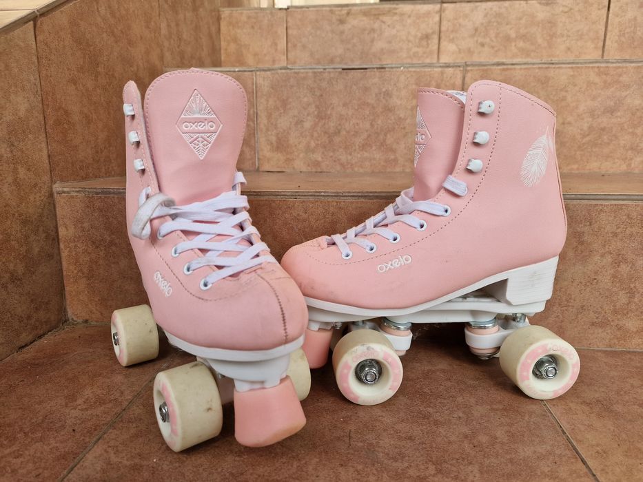 Role fete, 2+2 roti, marimea 37, culoare roz