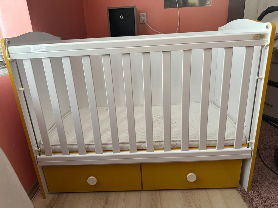 Детско бебешко легло с матрак алое Вера