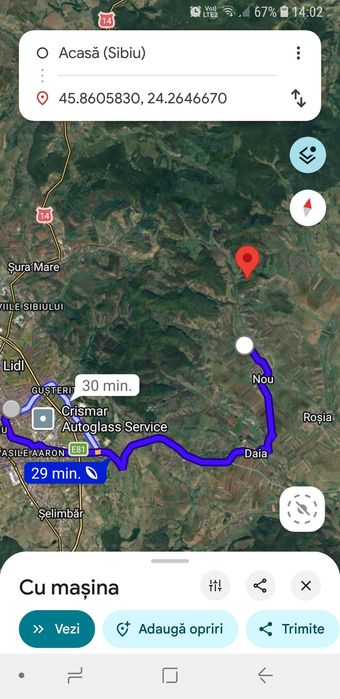 Vand teren extravilan 2,20 euro metru pătrat