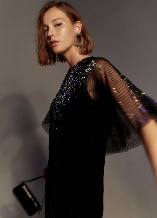 Коктейлна рокля с камъни Mohito