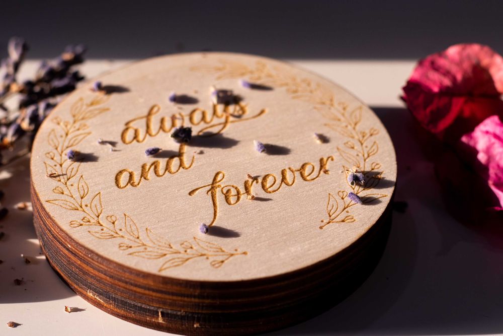 Cutie pentru verighete personalizata "always and forever"