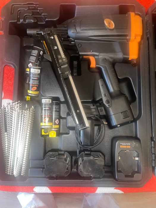 Pistol de cuie pe gaz TJEP HA-35 GAS 2G, set complet profesional