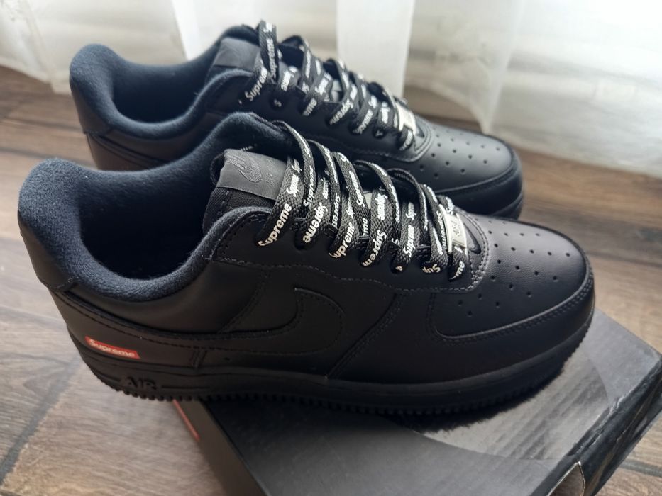 Nike Air Force 1 x Supreme Black - Mărimea 38 - Nou în Cutie