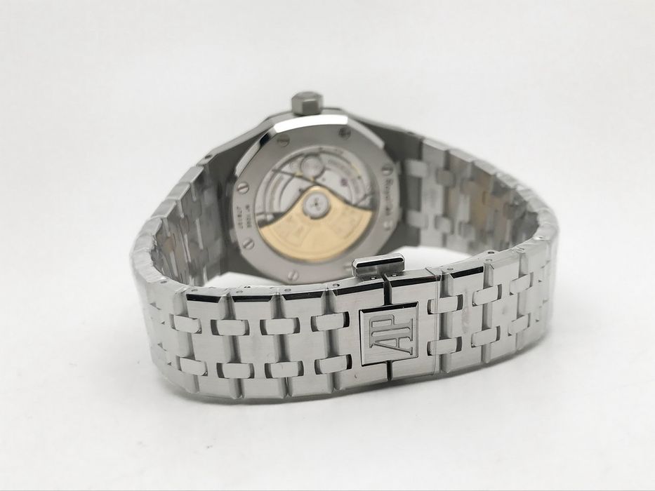 Audemars Piguet Royal Oak 15450 37mm Бял циферблат Стомана - QC снимки