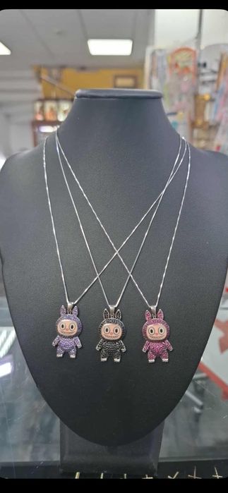 Лабубу,сребро и цирконий