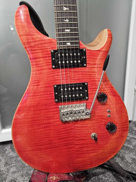 Chitara Electrica PRS SE Custom 24-08 Blood Orange cu husa