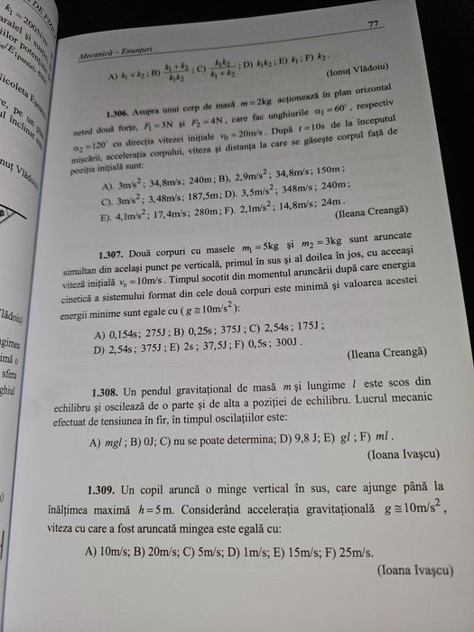 Teste de Fizică Admitere Politehnica 2020 – stare impecabilă