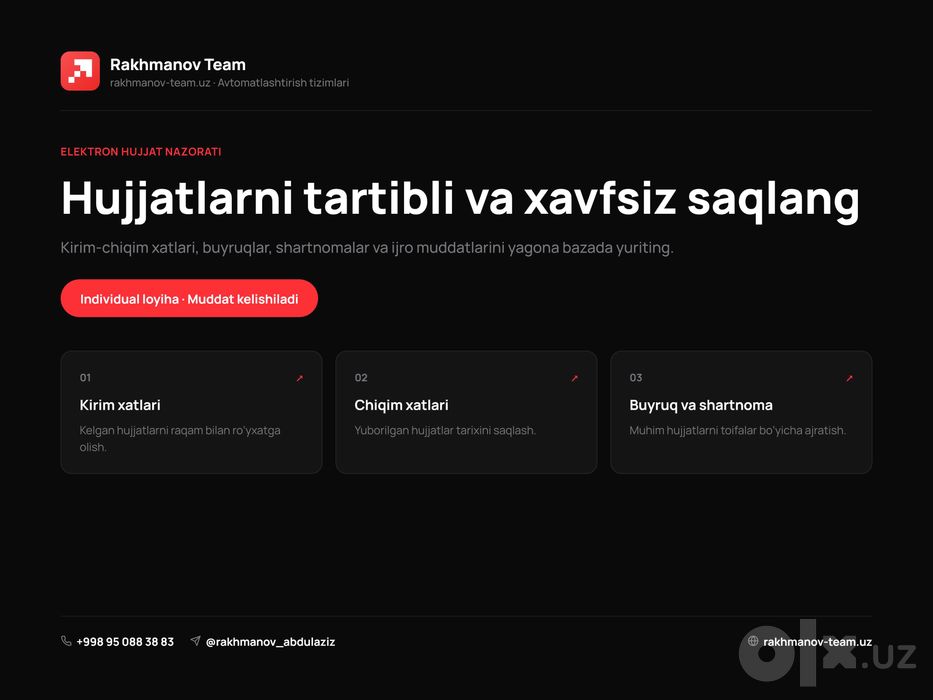 Elektron hujjatlar dasturi | Электронный учет документов
