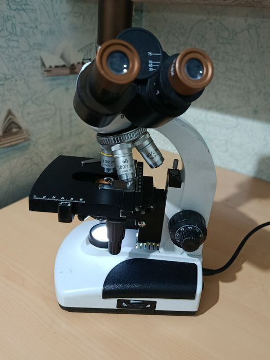 Бинокулярный микроскоп | WF16x | 3 объектива .