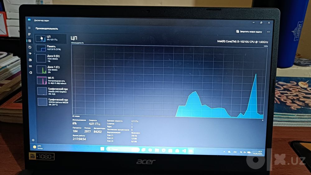 Acer Aspire i5 10-avlod.srochno sotiladi juda arzon