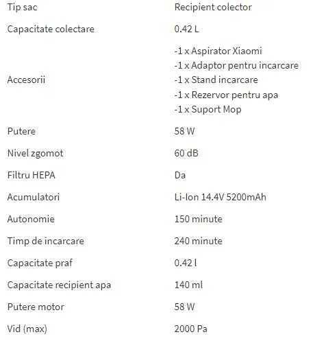 Aspirator Robot Xiaomi Mi Roborock 2 S50 Wifi - Autonomie 180 min