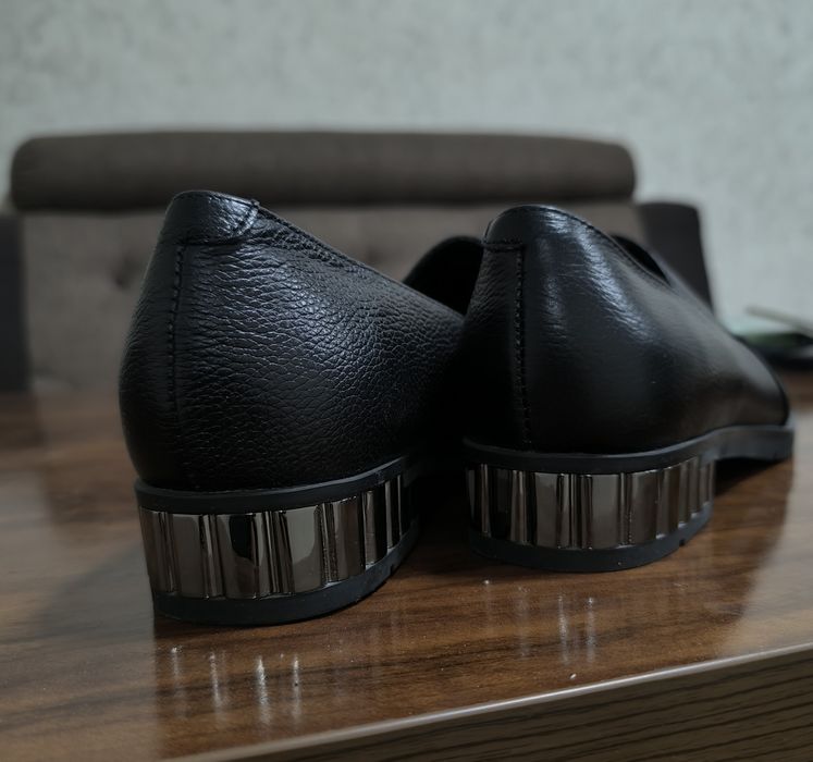 Туфли натуральная кожа +басаножка