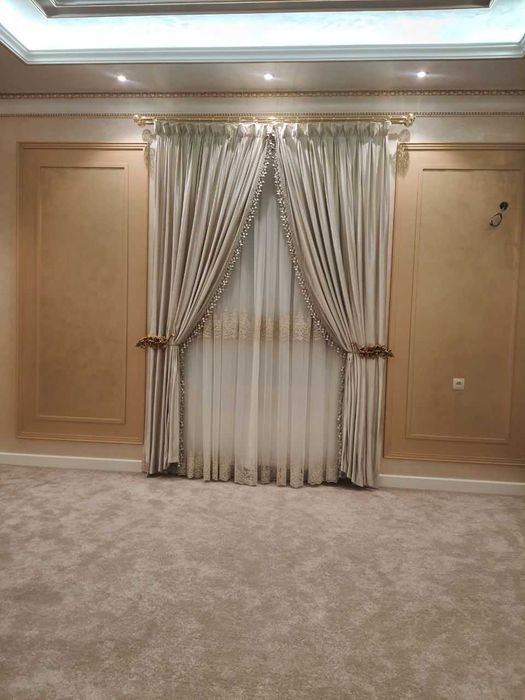 Установка карнизов для штор любой сложности