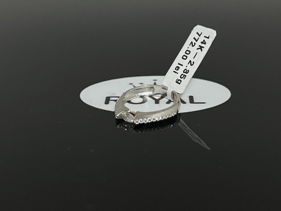 Bijuteria Royal CB : Inel dama aur alb 14k 585 2,35gr