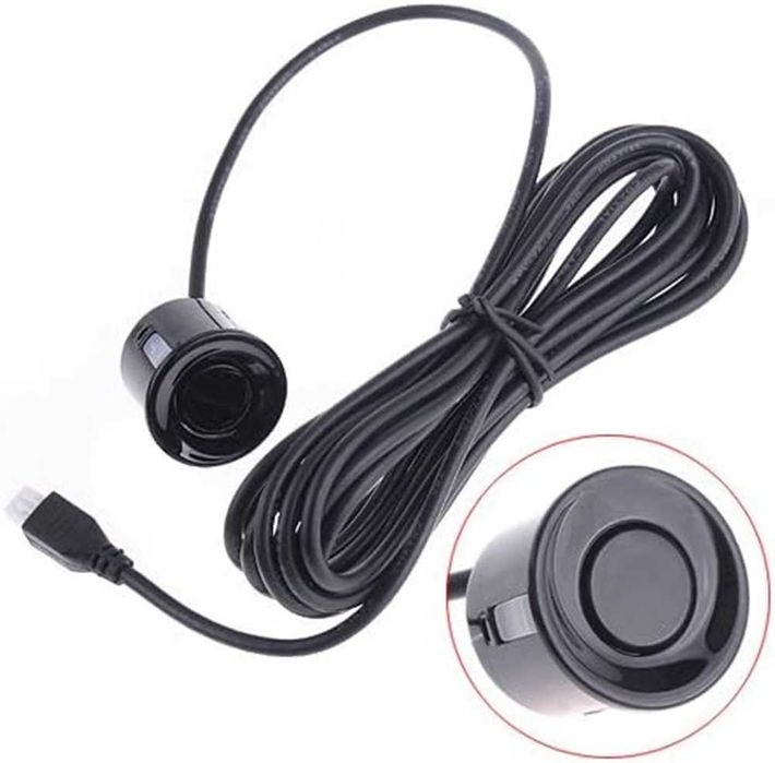 Парктроник с LED дисплей и звукова сигнализация с 4 сензора - Черен.