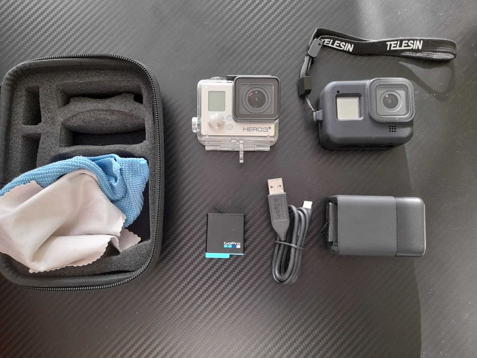 GoPro Hero 8 + всички необходими части (+ GoPro Hero 3)