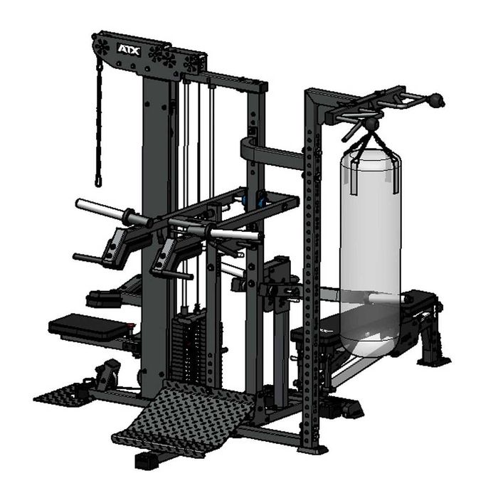 Комбиниран Фитнес Уред Скрипец / Лат Машина / Станция за Клек 5 в 1