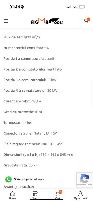De inchiriat 100 lei/Tun de caldura aerotema trifazata electrica Lugoj