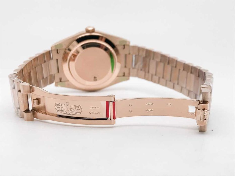 Rolex Day-Date 40mm Rose Gold President – зелен циферблат Roman – реални снимки – поръчка