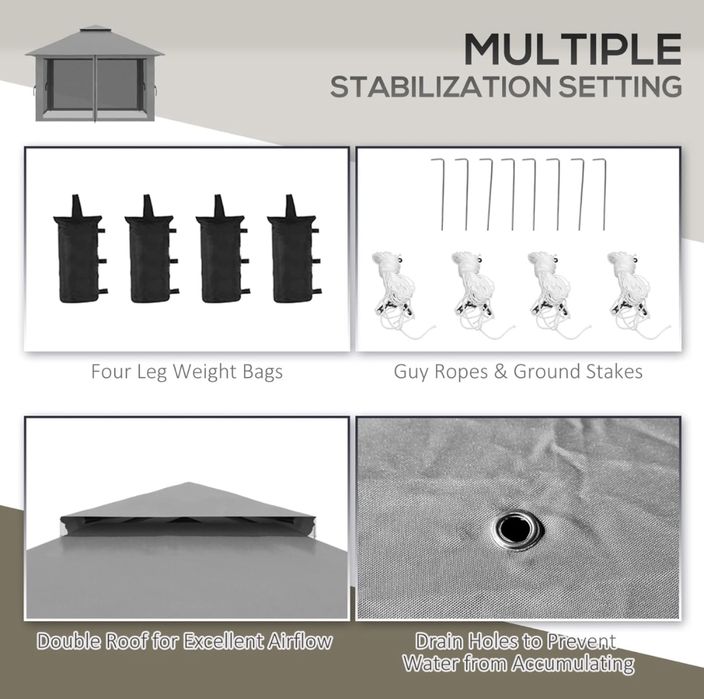 Сгъваема шатра Outsunny