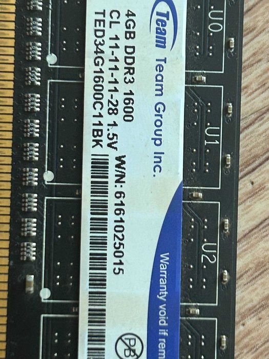 DDR3 4 Gb 1600MHz CL11 Teamgroup