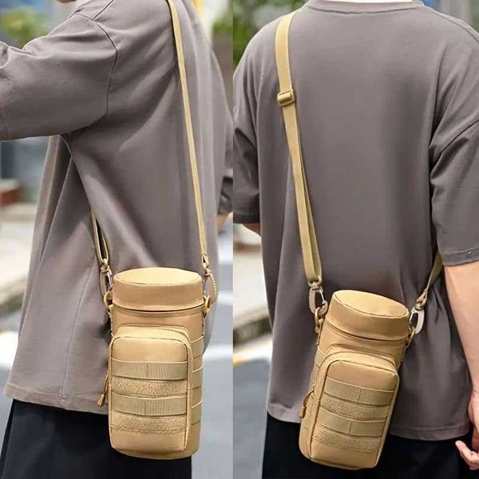 Мъжка чанта с дръжка в два цвята- за бутилка с вода, телефон, портмоне