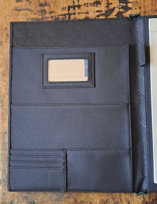 папка луксозна за документи без/с цип Марксман Marksman черен А4