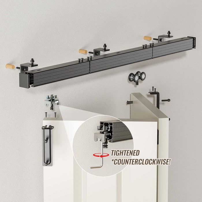 40" Бокс релса механизъм за плъзгаща сгъваема врата комплект