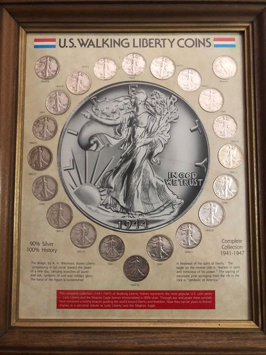 Рамкиран комплект сребърни монети